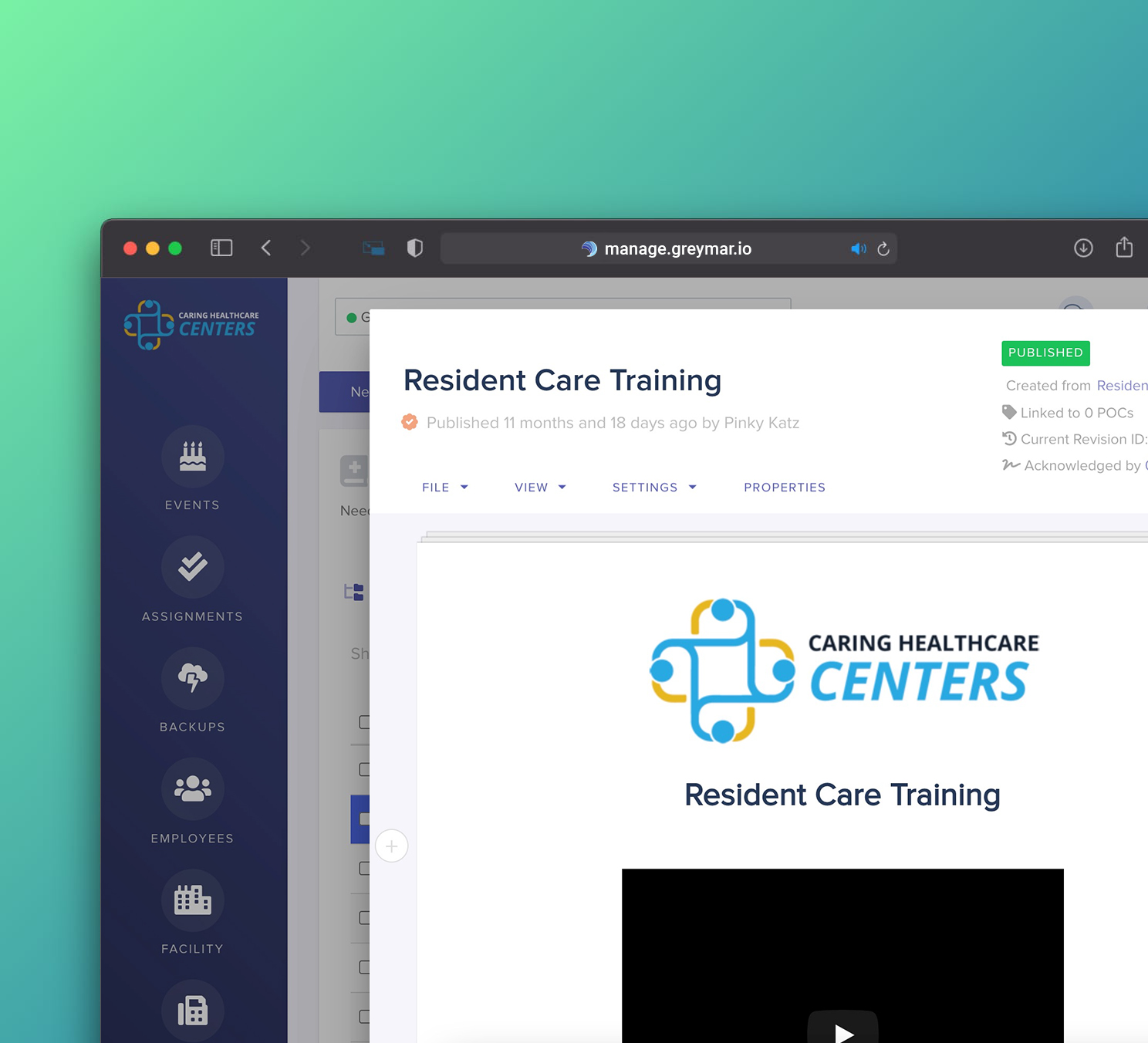 Customer profile user interface